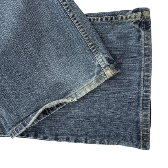 Vtg Y2k 90s Flared Jeans Women’s Sz 10 Whiskering Faded Distressed Worn Bootcut - Picture 4 of 11